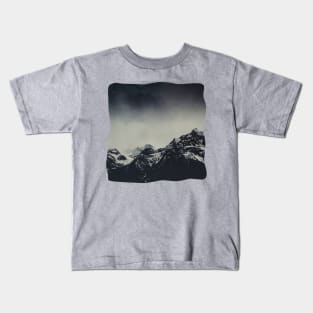 Misty Dark Mountains Kids T-Shirt